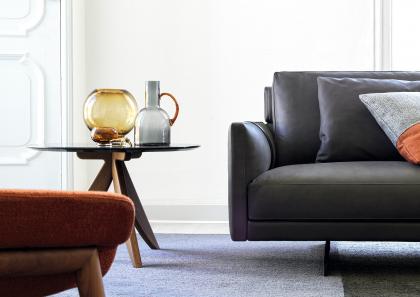 Essential lines enhanced by elegant armrests characterise the Dee Dee sofa - BertO